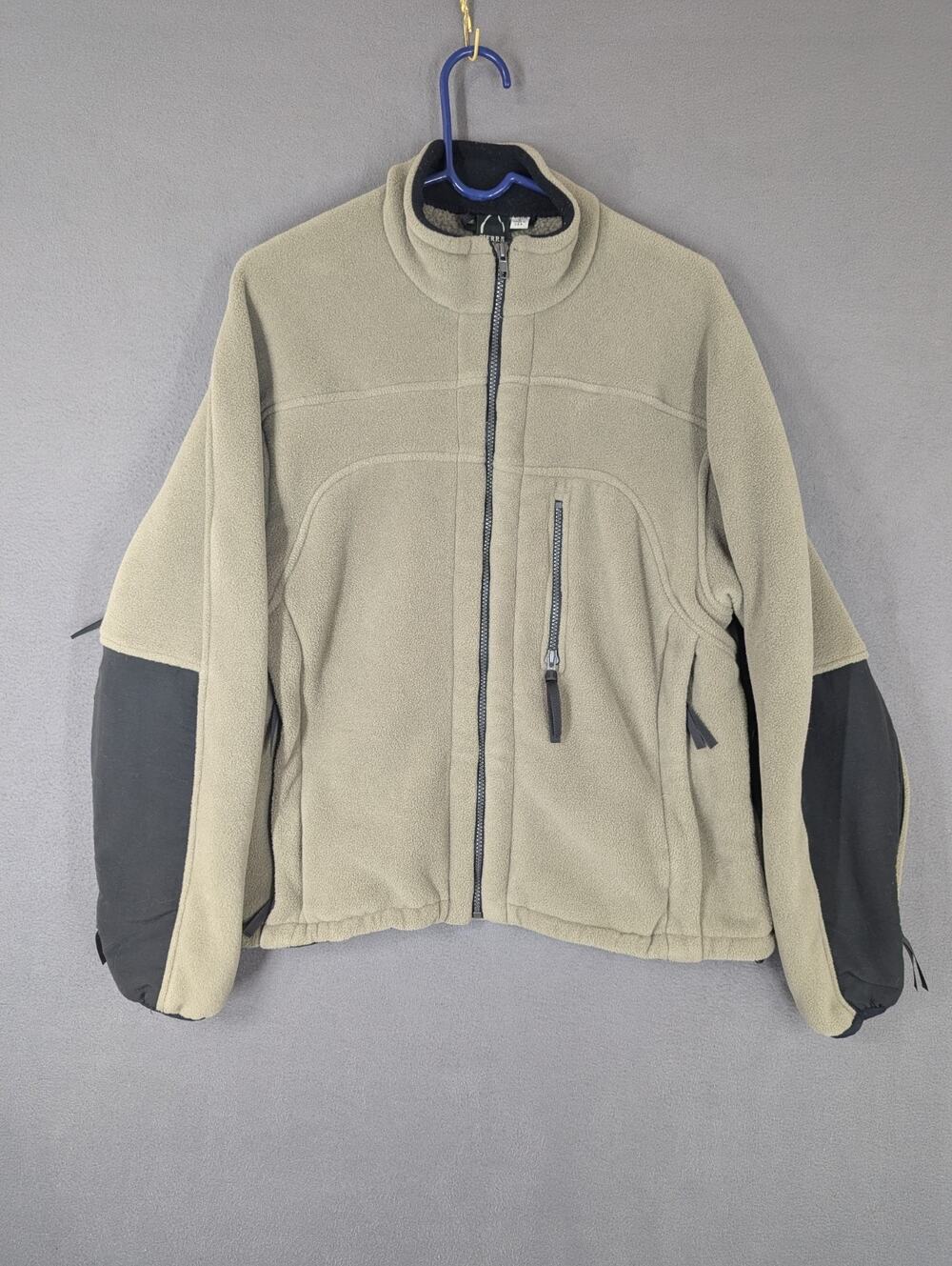 Vintage 90s Sierra Designs Womens Tan Fleece Jacket Zip Up Large